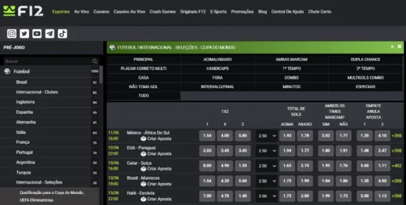 F12 Apostas Apostas Copa F12.Bet