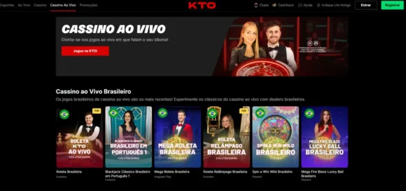 KTO Cassino ao vivo