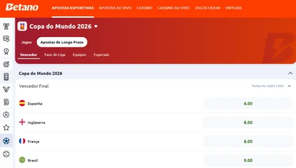 Betano Apostas Longo Prazo Copa Do Mundo 2026