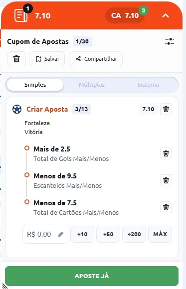 Aposta míltipla Betano