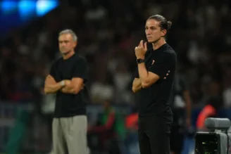 Filipe Luis e Luis Enrique
