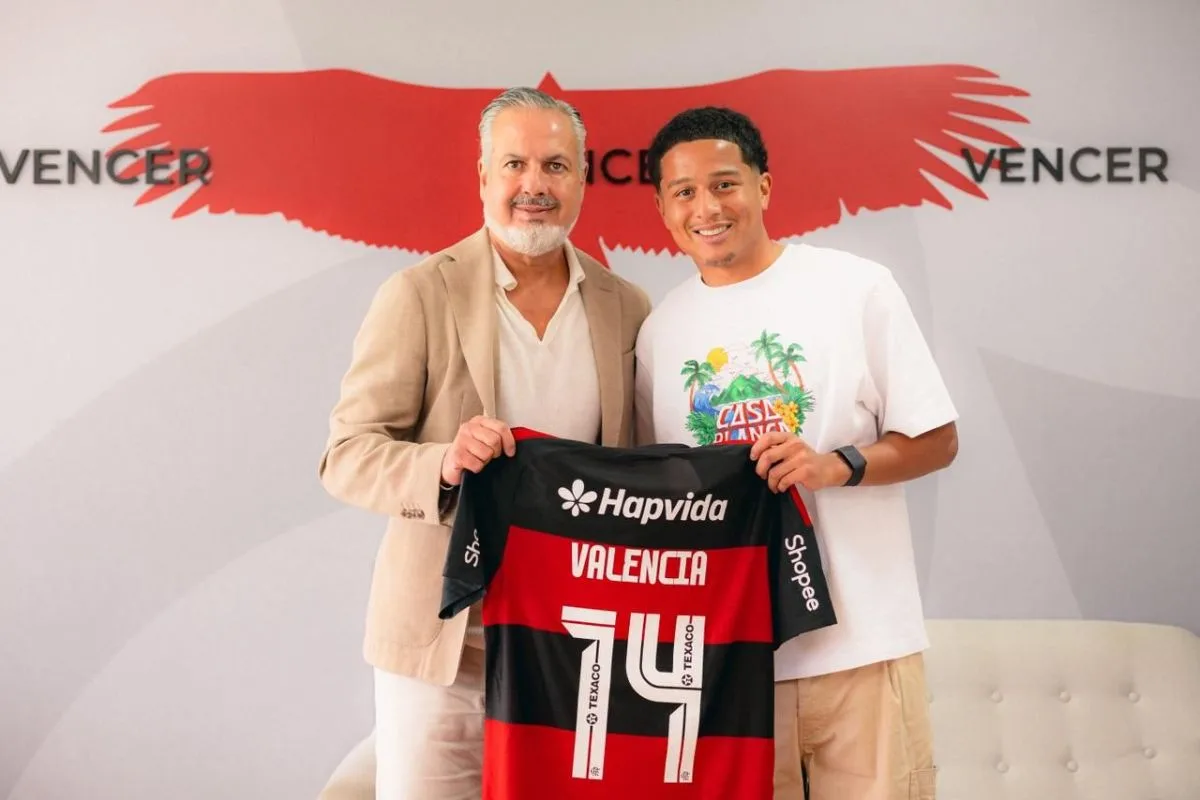 Camisa 14, contrato até 2031 e sonho de Libertadores: Valencia é apresentado pelo Flamengo